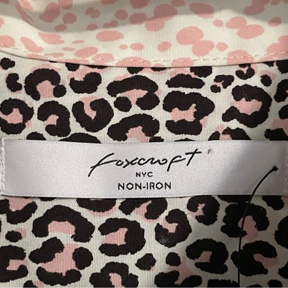 Foxcroft Pink, Brown & White Animal Print Shirt - 16 - Picture 2 of 10